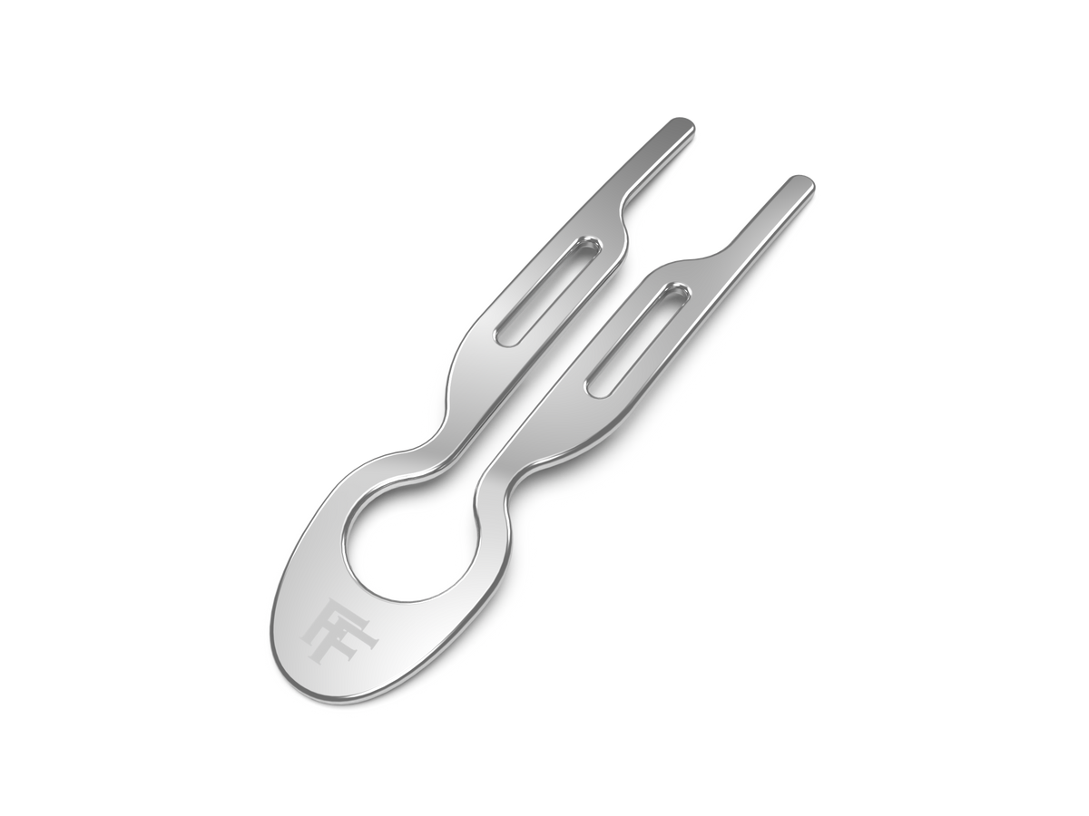 Nº1 HAIRPIN Steel | White Gold finish
