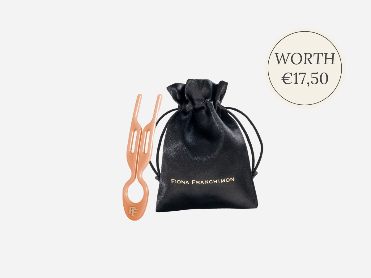 №1 HAIRPIN | Peach Fuzz (1x single Hairpin) + Satin Bag