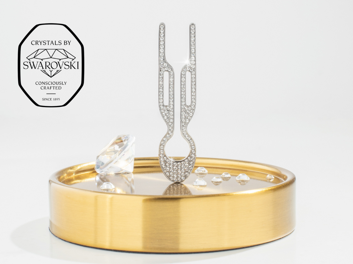 Nº1 HAIRPIN Steel with Swarovski® Crystals | White Gold Finish