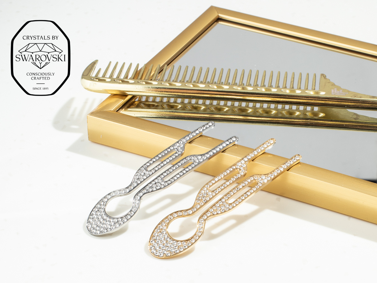 Nº1 HAIRPIN Steel with Swarovski® Crystals | White Gold Finish