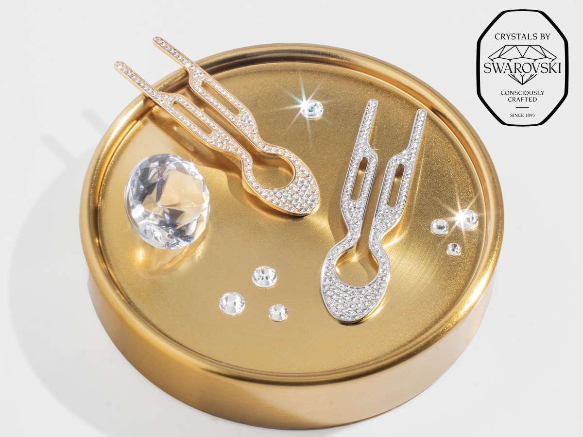 Nº1 HAIRPIN Steel with Swarovski® Crystals | White Gold Finish