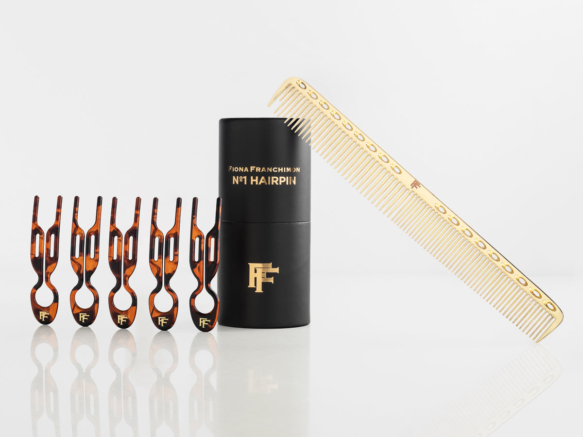 Nº1 HAIRPIN Golden Set | Havana Color & Golden Nº1 Hair Comb