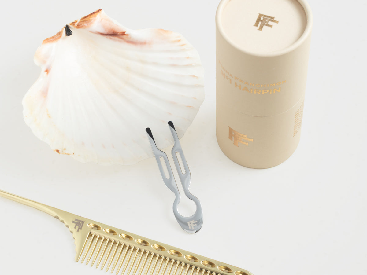 Nº1 HAIRPIN Classic Havana + Nº1 HAIRPIN Steel | White gold Finish