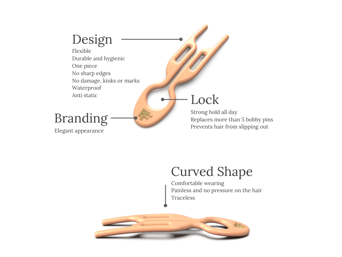 Nº1 HAIRPIN | Peach Fuzz (3 or 5 per box)