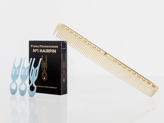 Nº1 HAIRPIN Golden Set | Sky Blue & Golden Nº1 Hair Comb