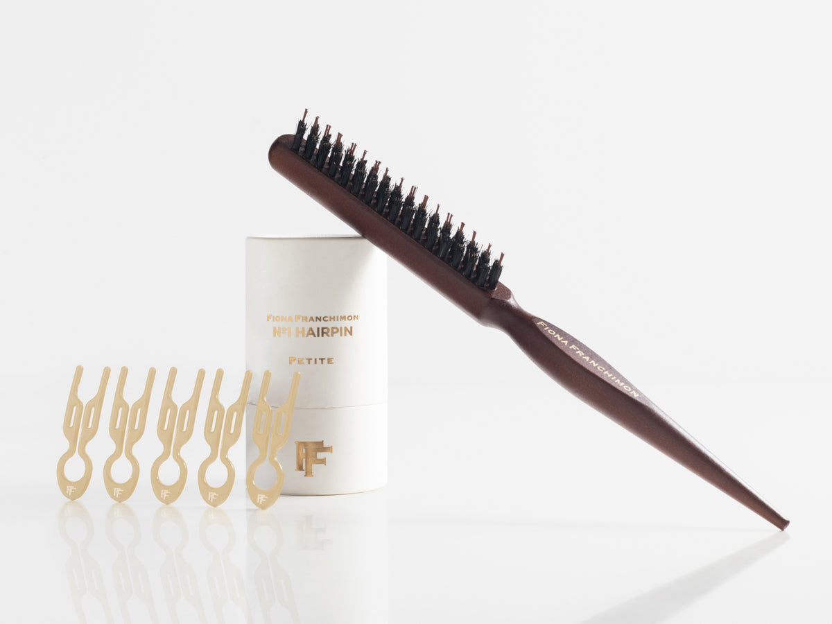 Volume Value Set | Nº1 Hairpin Petite Champagnized & Backcomb Hair Brush