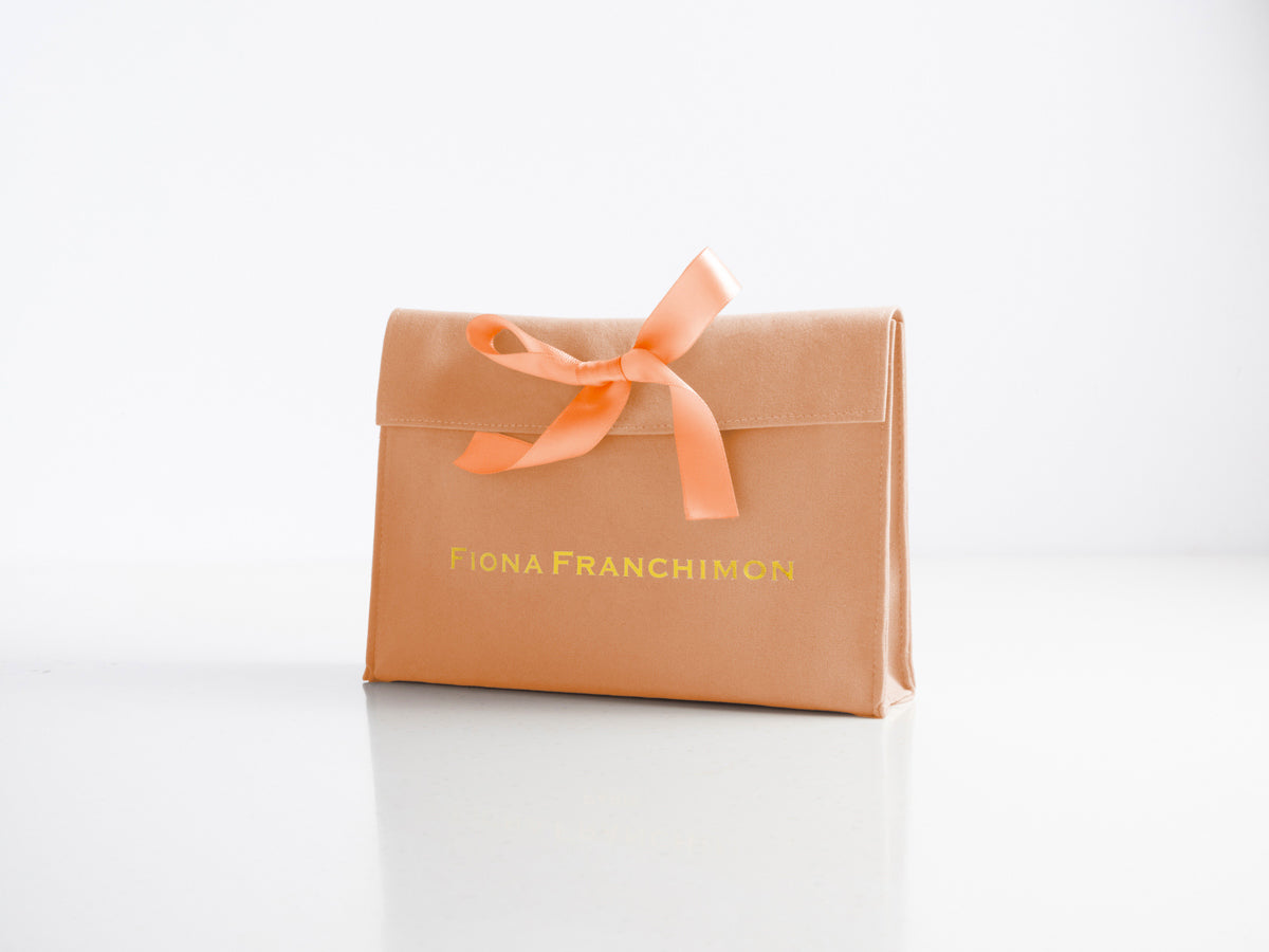 Fiona Franchimon Peach Fuzz Suede Pouch
