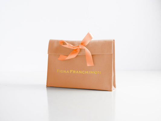 Fiona Franchimon Peach Fuzz Suede Pouch
