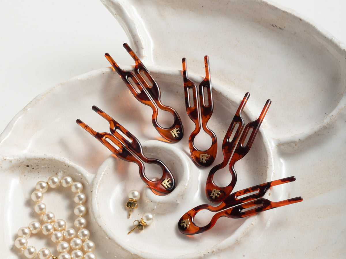 Nº1 HAIRPIN Classic Havana + Nº1 HAIRPIN Steel | Rose Gold Finish