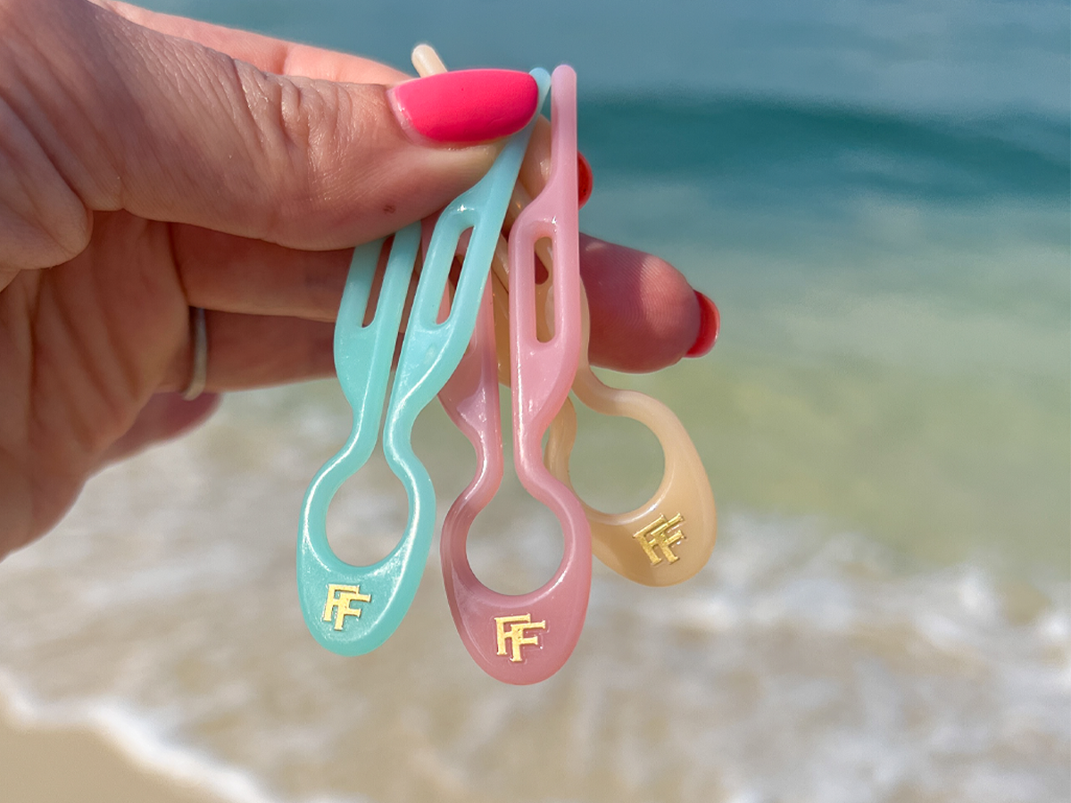 Nº 1 HAIRPIN | Miami Collection | Seashell Pink, Soft Beige and Tantalizing Blue