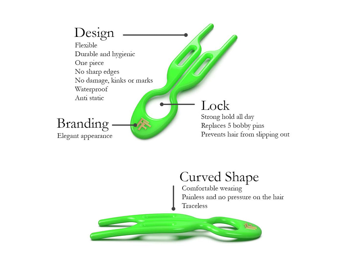 Nº 1 HAIRPIN | Apple Green (3 per box)