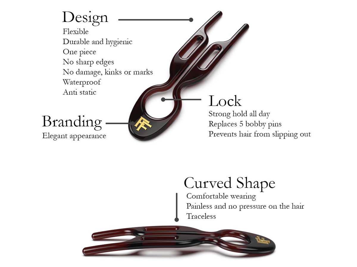 Nº 1 HAIRPIN | Brown (3 or 5 per box)