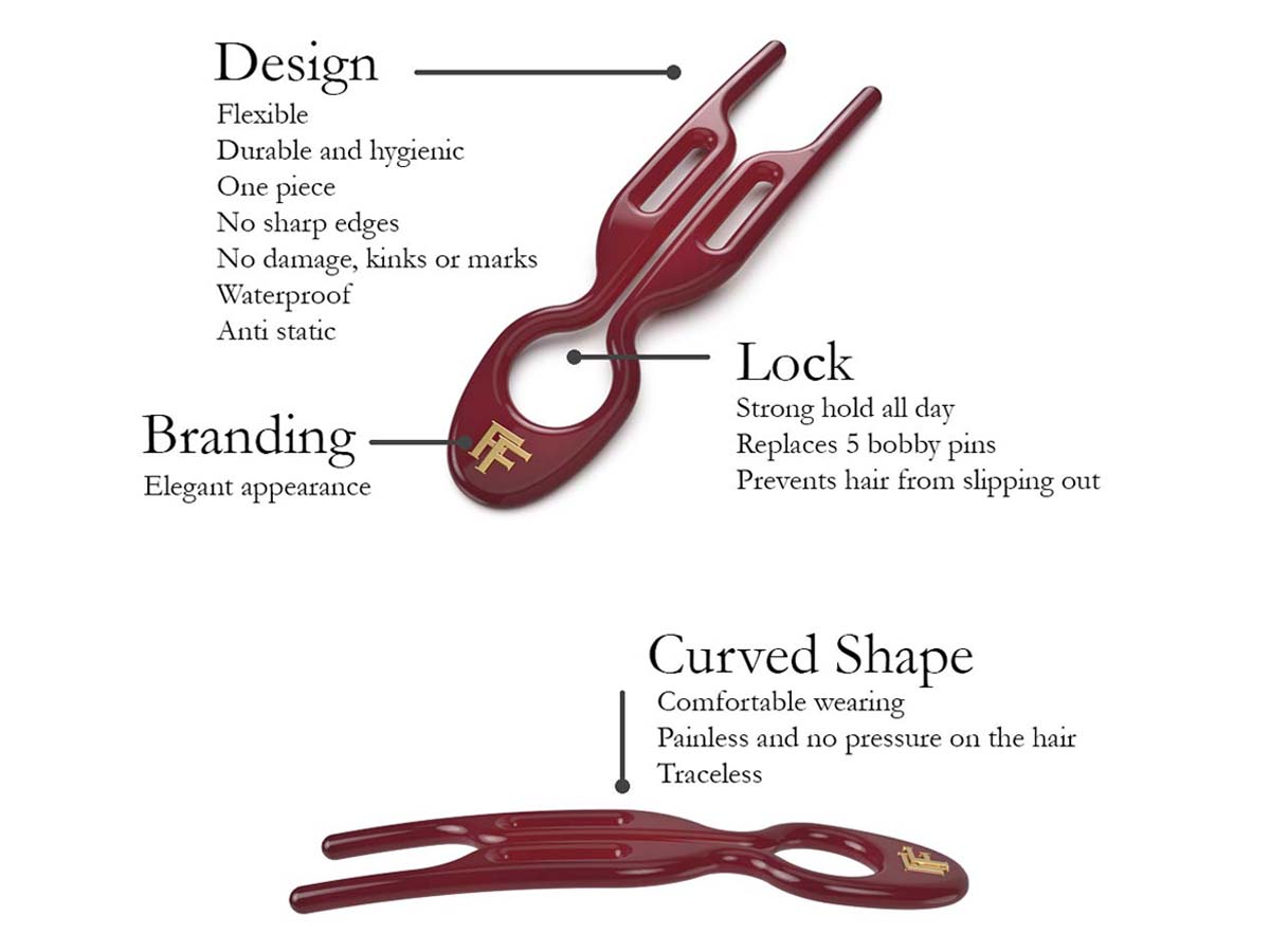 Nº 1 HAIRPIN | Ruby Red (3 or 5 per box)