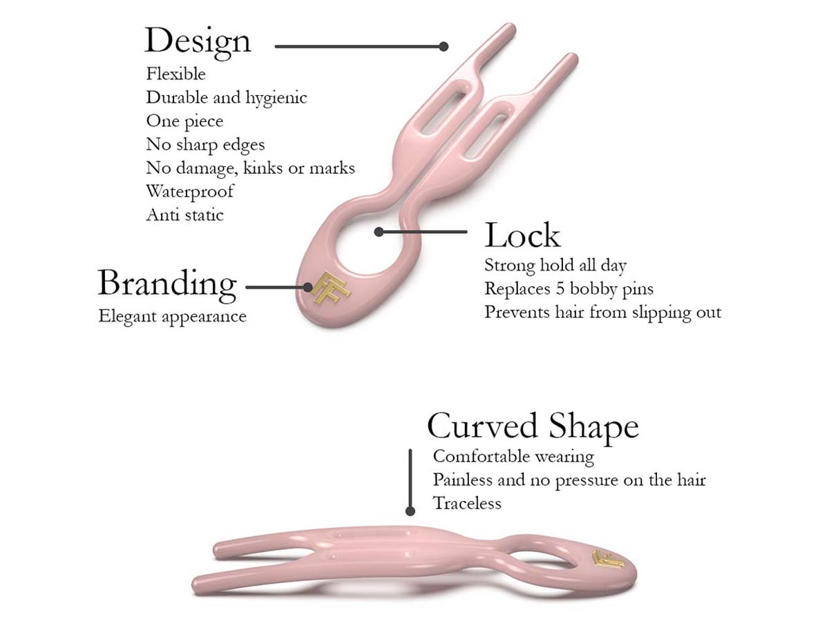 Nº 1 HAIRPIN | Seashell Pink (3 or 5 per box)