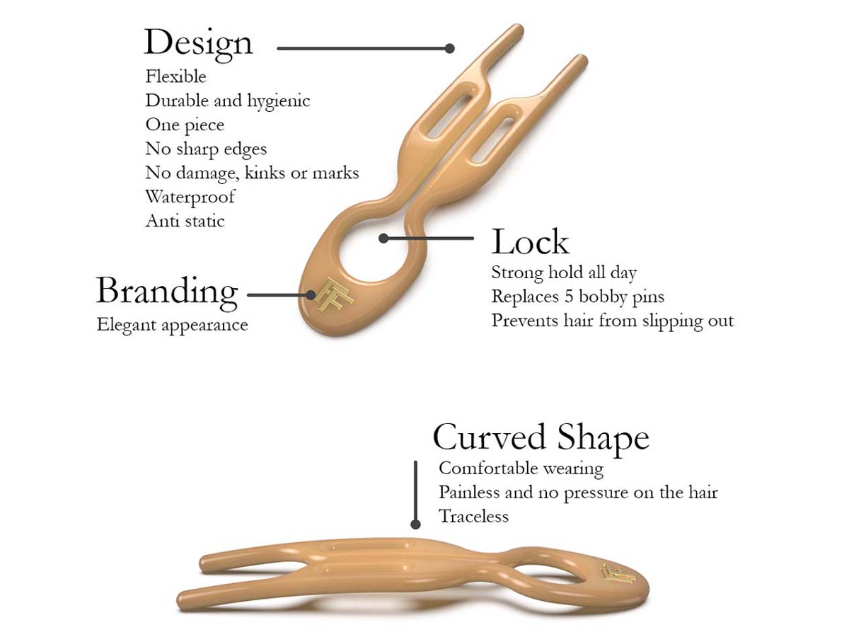 Nº 1 HAIRPIN | Smooth Caramel (3 or 5 per box)