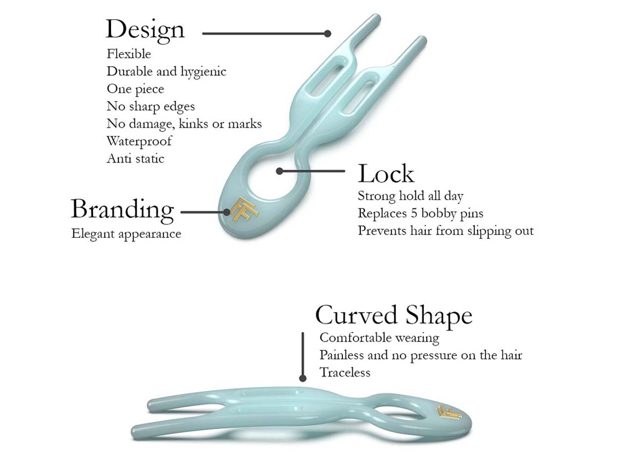 Nº 1 HAIRPIN | Tantalizing Blue (3 or 5 per box)