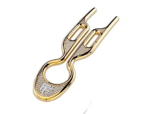 Nº 1 HAIRPIN Solid Yellow Gold 18K - 198 Diamonds | Diamond Dream