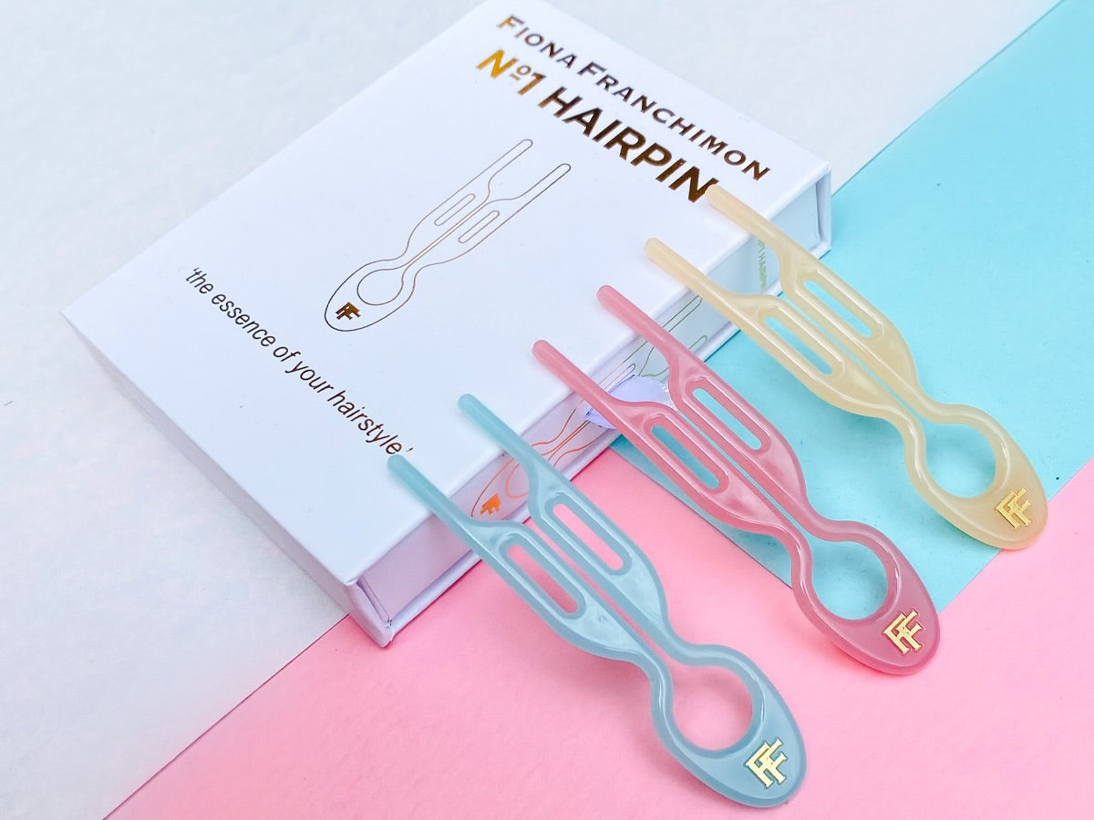 Nº 1 HAIRPIN | Miami Collection | Seashell Pink, Soft Beige and Tantalizing Blue