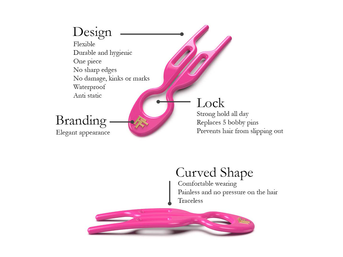 Nº 1 HAIRPIN | Strawberry Pink (3 or 5 per box)