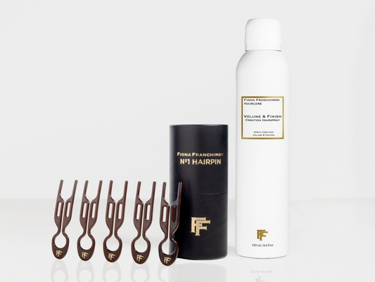 Value set | Nº1 HAIRPIN Brown (5 pcs) & Volume Finish Creation Hairspray