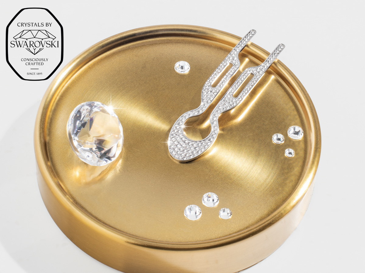 Nº1 HAIRPIN Steel with Swarovski® Crystals | White Gold Finish