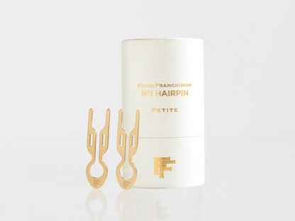 Nº1 HAIRPIN PETITE Steel | Yellow Gold finish (2 per tube)