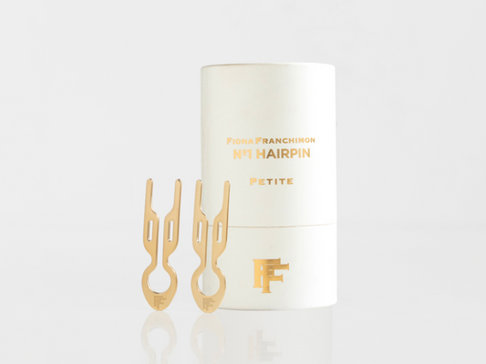 Nº1 HAIRPIN PETITE Steel | Yellow Gold finish (2 per tube)