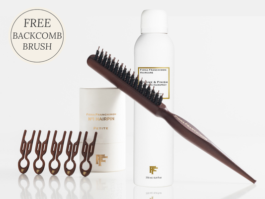 VALUE SET |  Volume and Finish Creation Hairspray & Nº1 HAIRPIN Petite Brown + Free Backcomb Brush
