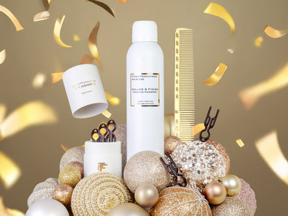 Holiday Value Set: Gold Travel BeautyCase + Petite Brown 5x + Gold Comb