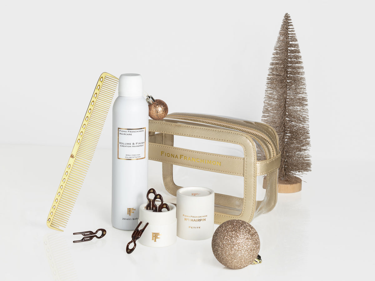 Holiday Value Set: Gold Travel BeautyCase + Petite Brown 5x + Gold Comb