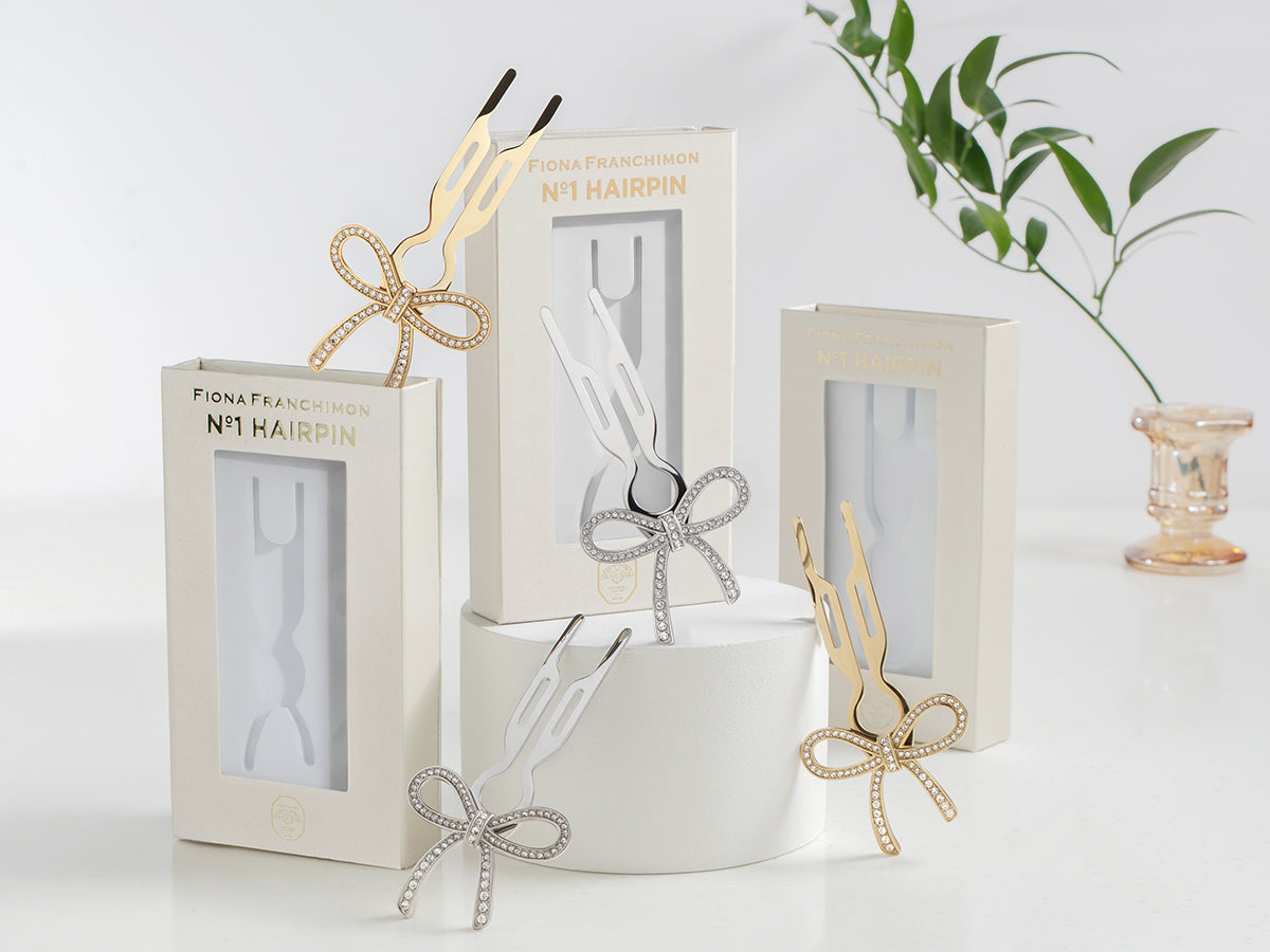 Nº1 HAIRPIN Ribbon | Swarovski® Crystals | Yellow Gold Finish