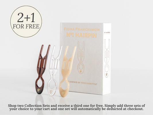 Nº 1 HAIRPIN | London Collection | Set Transparent, Soft Beige and Brown
