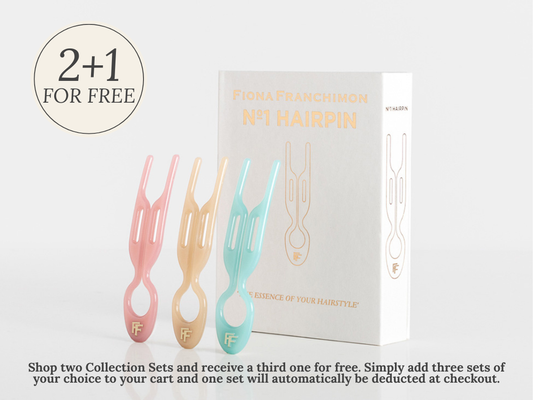 Nº 1 HAIRPIN | Miami Collection | Seashell Pink, Soft Beige and Tantalizing Blue