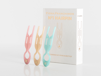 Nº 1 HAIRPIN | Miami Collection | Seashell Pink, Soft Beige and Tantalizing Blue
