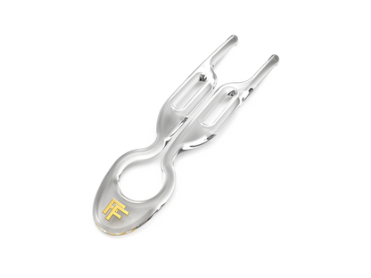 Transparent No.1 Hairpin with golden Fiona Franchimon initials