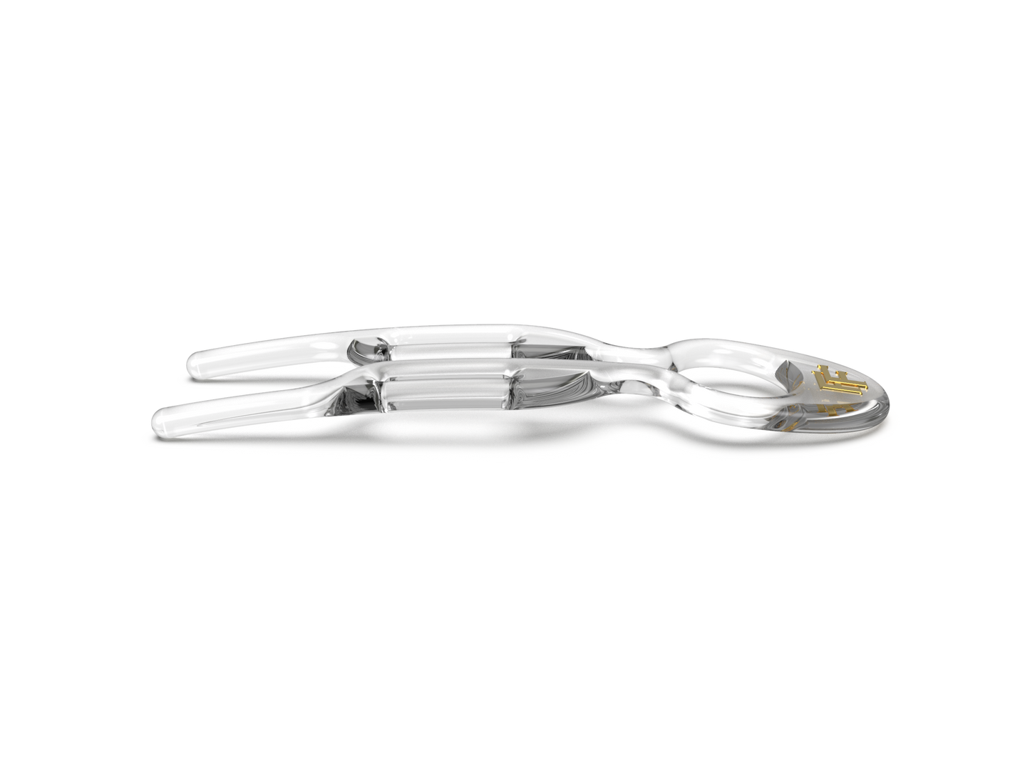 Transparent No. 1 Hairpin shown from the side. The curve is visible.