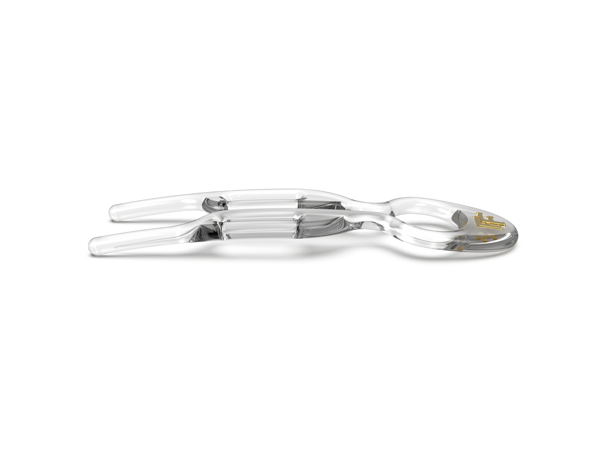 Transparent No. 1 Hairpin shown from the side. The curve is visible.