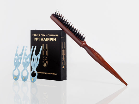 Nº1 HAIRPIN Volume Value Set | Sky Blue & Backcomb Hair Brush