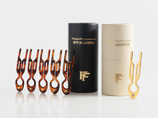 Nº1 HAIRPIN Classic Havana + Nº1 HAIRPIN Steel | Yellow Gold Finish