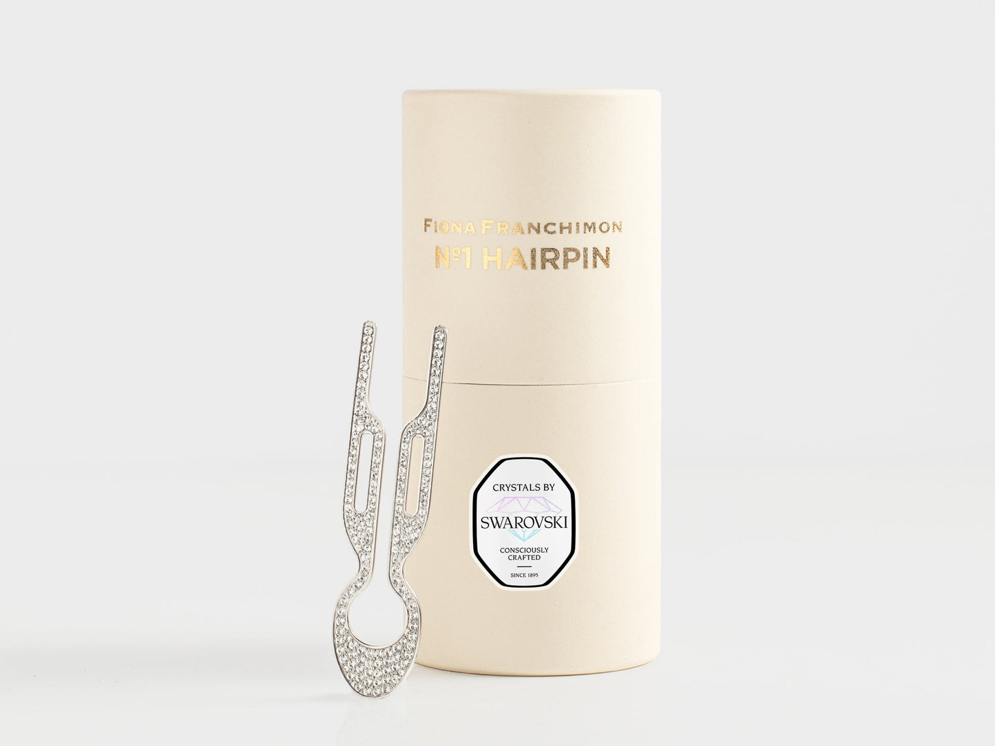 Nº1 HAIRPIN Steel with Swarovski® Crystals | White Gold Finish