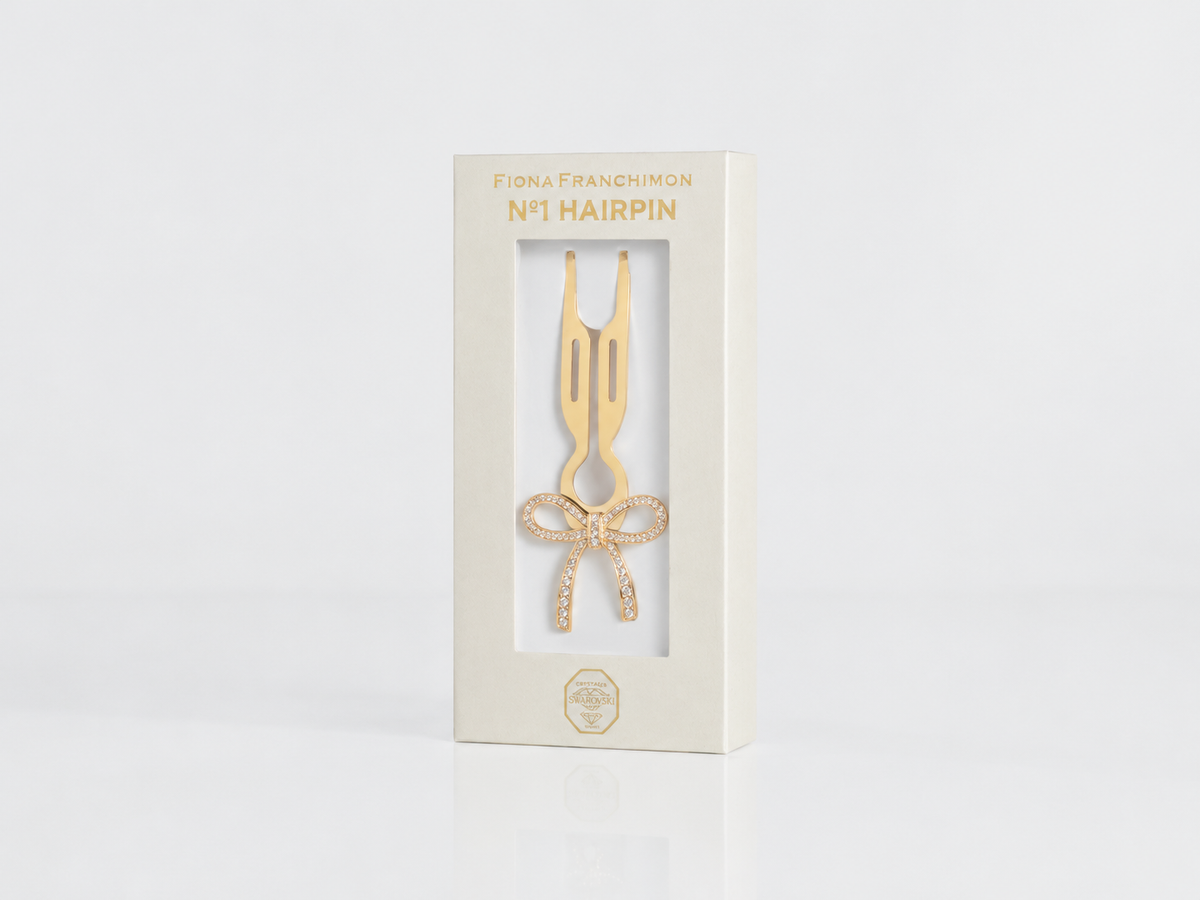 Nº1 HAIRPIN Ribbon | Swarovski® Crystals | Yellow Gold Finish