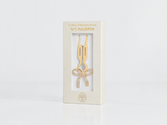 Nº1 HAIRPIN Ribbon | Swarovski® Crystals | Yellow Gold Finish