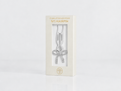 Nº1 HAIRPIN Ribbon | Swarovski® Crystals | White Gold Finish
