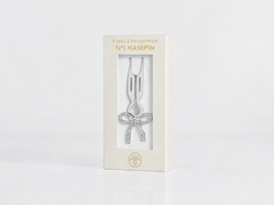 Nº1 HAIRPIN Ribbon | Swarovski® Crystals | White Gold Finish