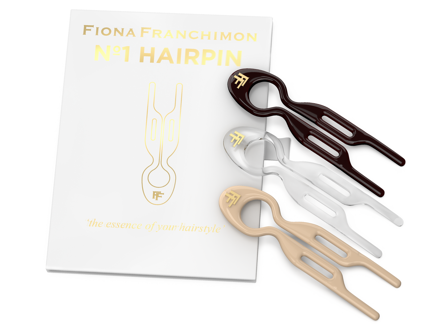 Nº 1 HAIRPIN | London Collection | Set Transparent, Soft Beige and Brown