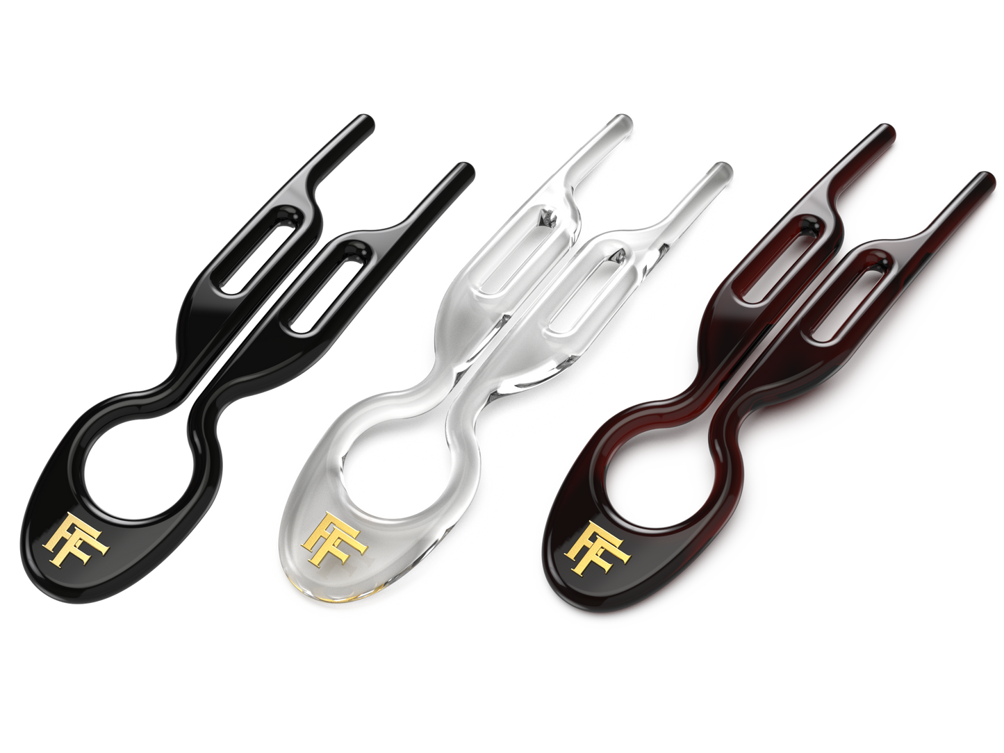 Nº 1 HAIRPIN | Set New York Collection | Black, Transparent & Brown
