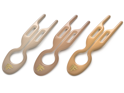 Nº 1 HAIRPIN | Paris Collection | Soft Beige, Satin Sand & Smooth Caramel