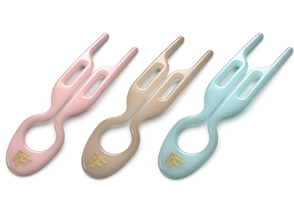 Nº 1 HAIRPIN | Miami Collection | Seashell Pink, Soft Beige and Tantalizing Blue