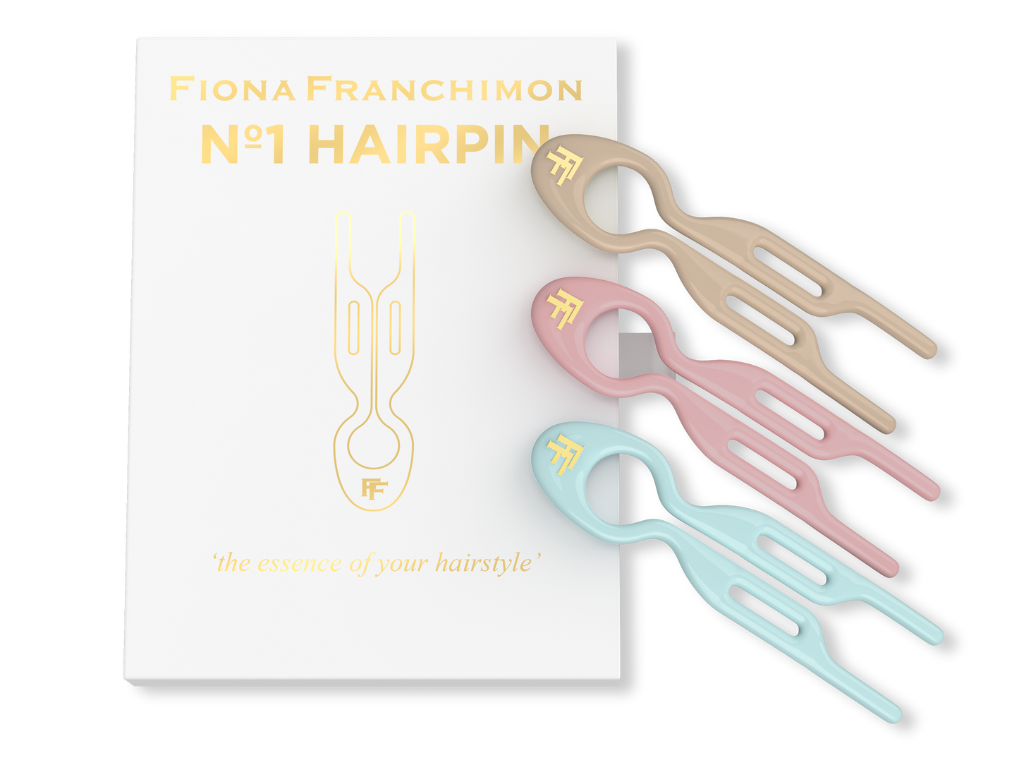 Nº 1 HAIRPIN | Miami Collection | Seashell Pink, Soft Beige and Tantalizing Blue